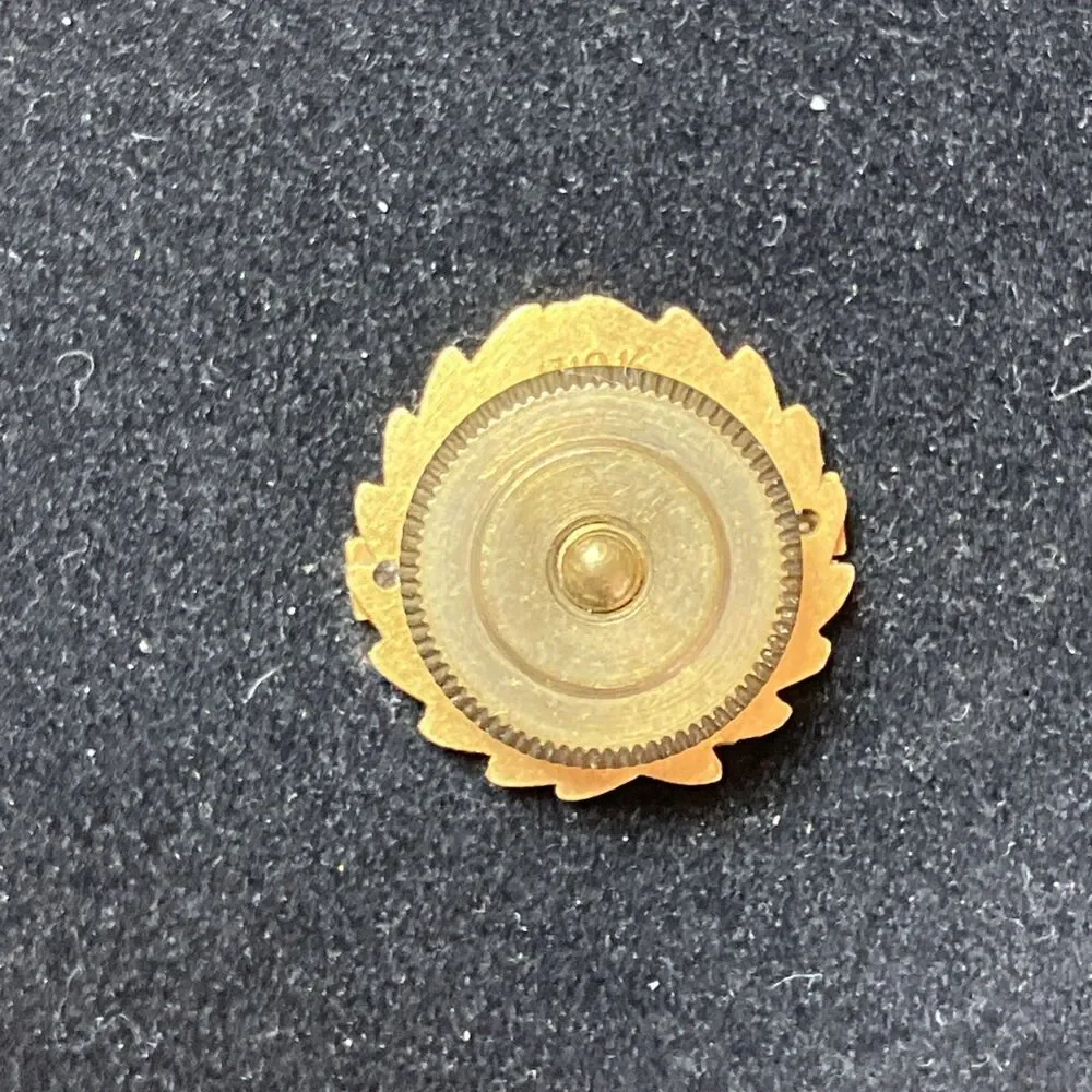Vintage 10K Yellow Gold Two Diamond Philco Tech Rep Employee Lapel Button Pin